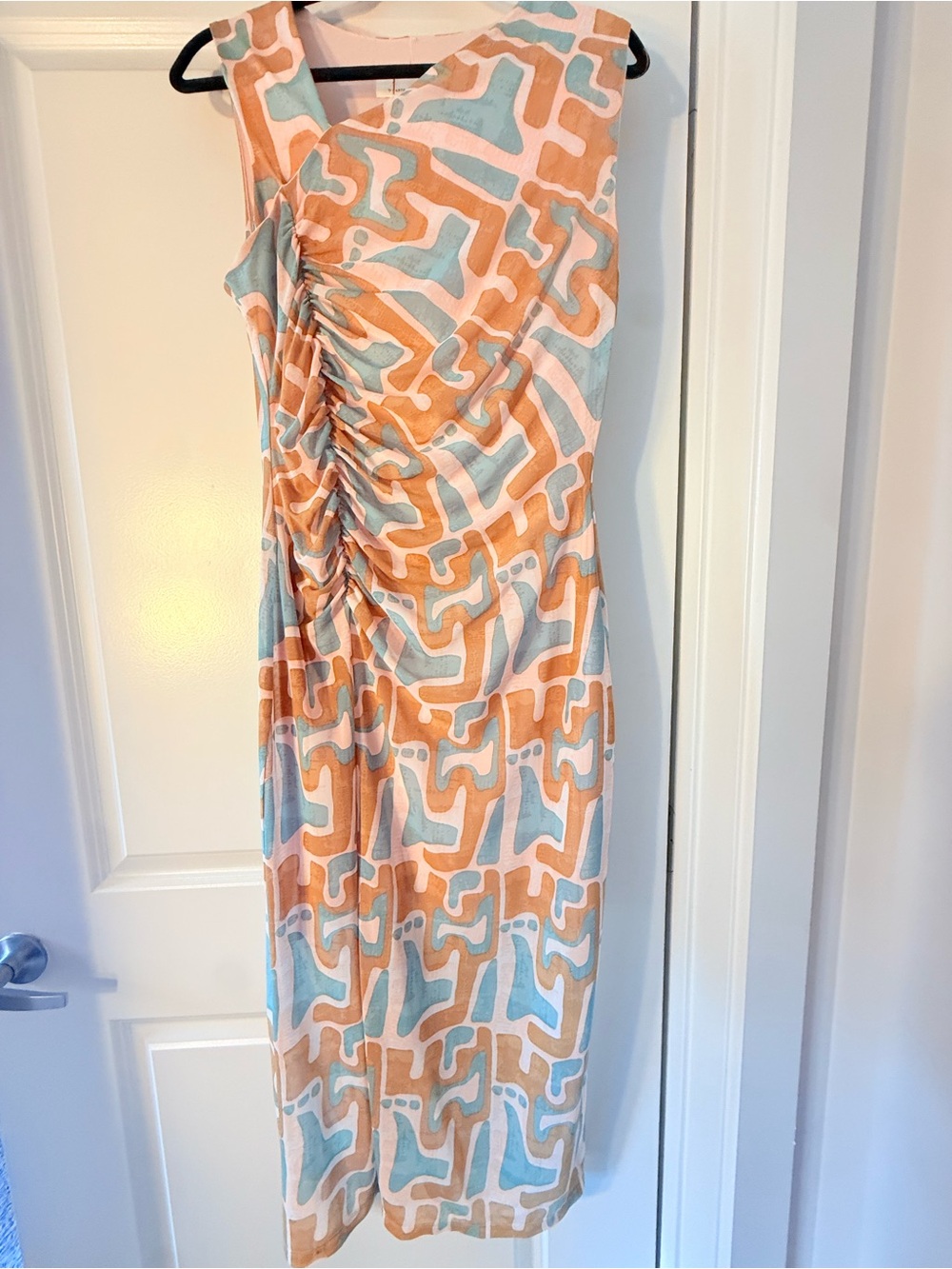 Anthropologie Asymmetrical Collar Midi Dress